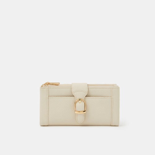 Faux Leather Buckle Purse