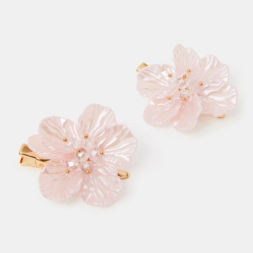 Girls Corsage Flower Crown Headband Set of 2
