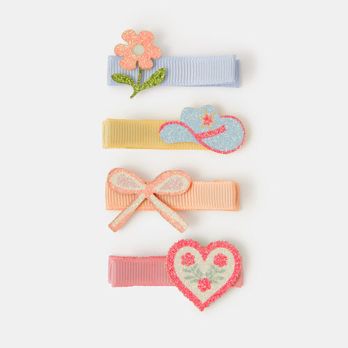 Girls Western Hair Clips Multi