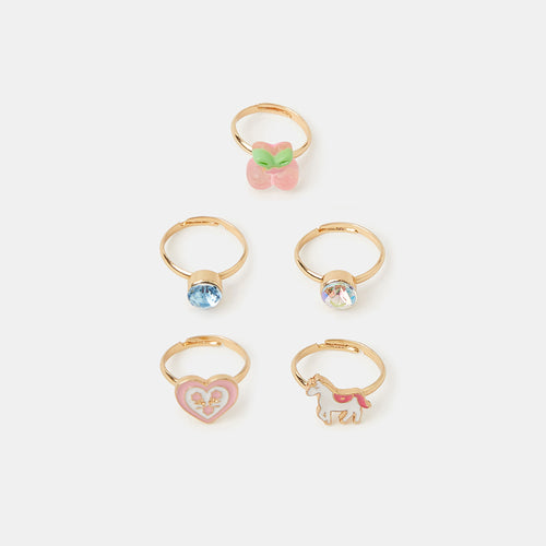 5-Pack Girls Prairie Ring Set