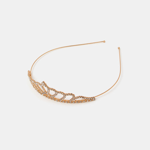 Girls Diamanté Tiara Gold