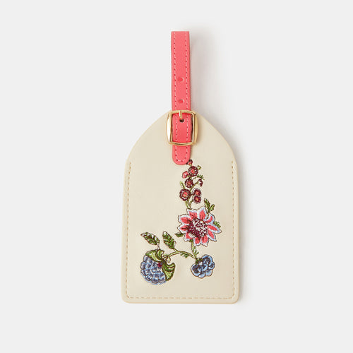 Floral Embroidered Luggage Tag