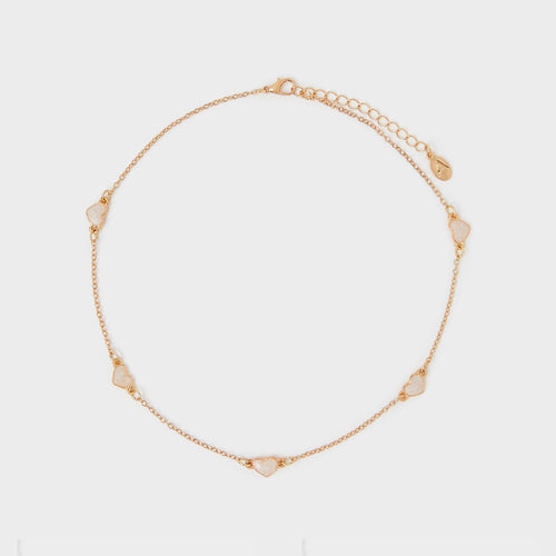 Girls Gemstone Heart Necklace
