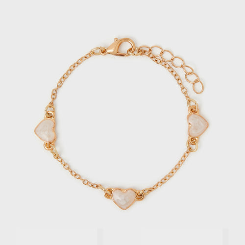 Girls Gemstone Heart Bracelet