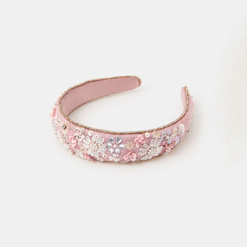 Girls Multi Flower Sequin Alice Band