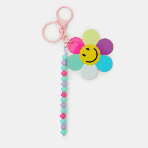 Girls Smiley Flower Bag Charm