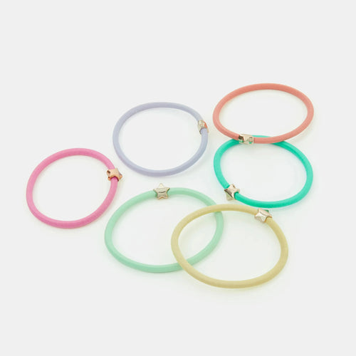 Girls Star Hair Bands Set Of 6