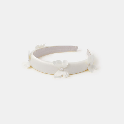Girls Butterfly Satin Alice Band