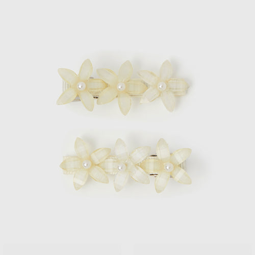 Girls Crystal Flower Salon Clips