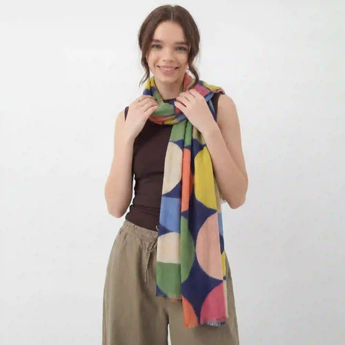 Retro Spot Print Blanket Scarf