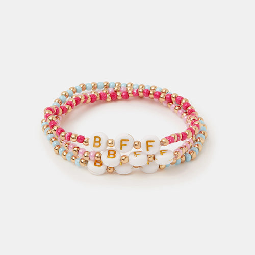 Girls Beaded Friendship Bracelets Set Of 3