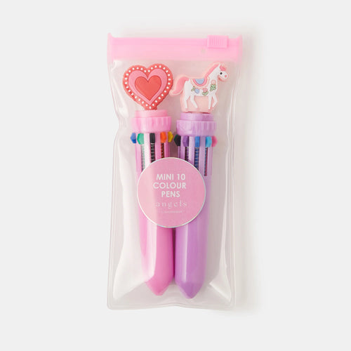 Girls Mini Heart & Horse Multi Colour Pens Pack of 2