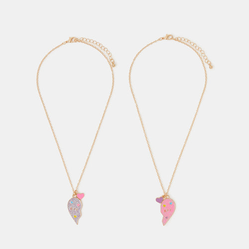 Heart Bff Necklaces Set Of 2
