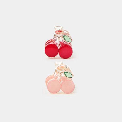 Mini Cherry Claw Clips Set Of 2