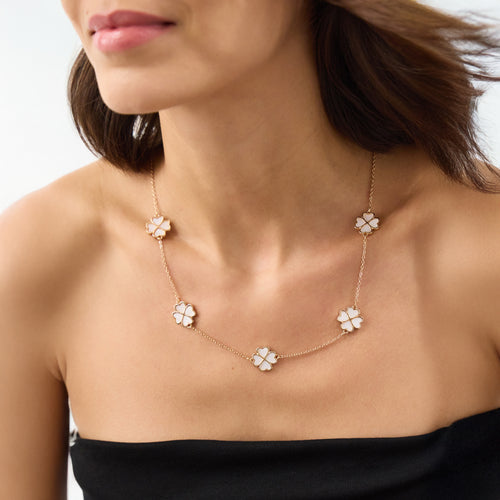 Lucky Clover Station Necklace