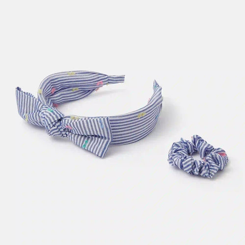 Girls Stripe Headband & Scrunchie Set of 2