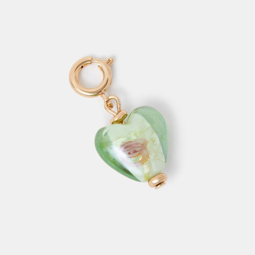 Glass Heart Jewellery Charm