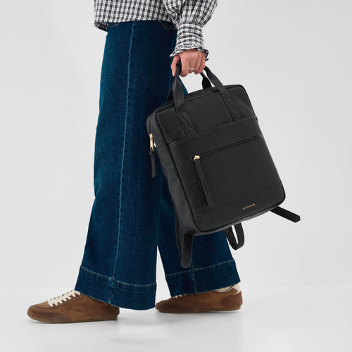 Faux Leather Backpack