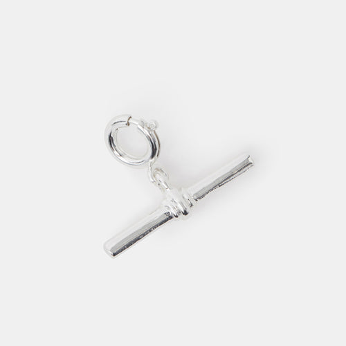 Chunky T-Bar Charm Silver