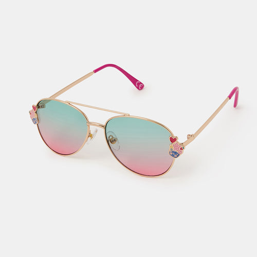 Girls Cupcake Metal Aviator Sunglasses