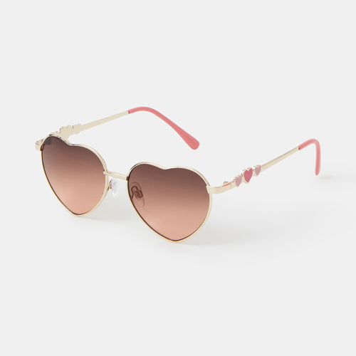 Girls Heart Metal Sunglasses