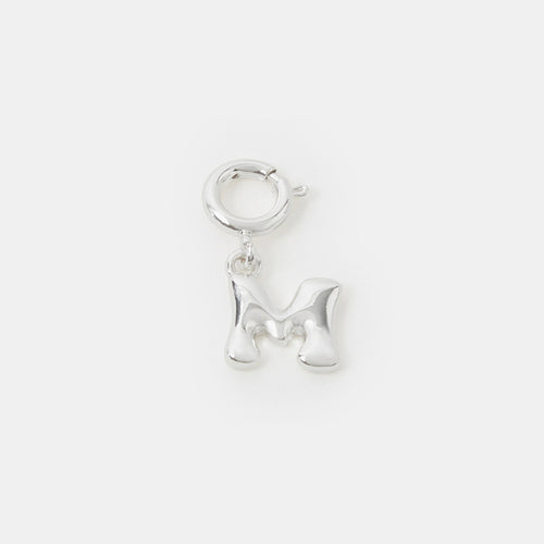 Bubble (M) Initial Jewellery Charm Silver