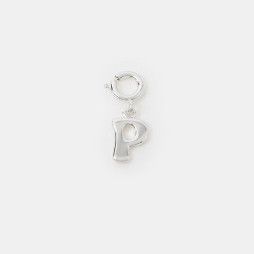 Bubble (P) Initial Jewellery Charm Silver