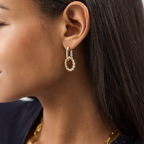 Twist Link Drop Earrings