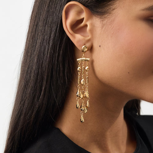 Molten Chandelier Drop Earrings
