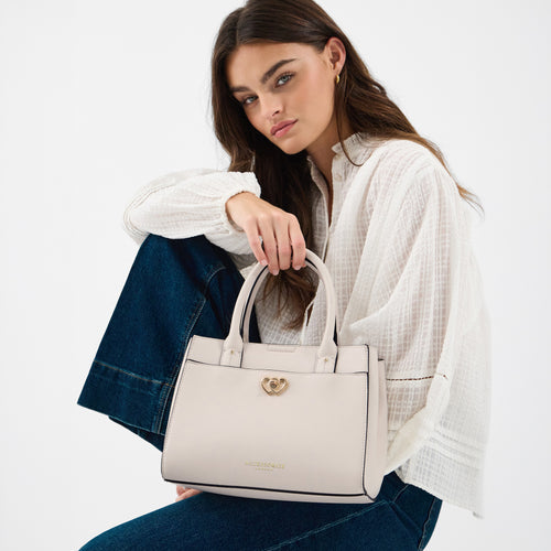 Double Heart Crossbody Handbag
