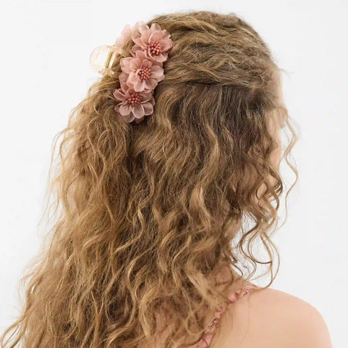 Chiffon Flower Claw Clip