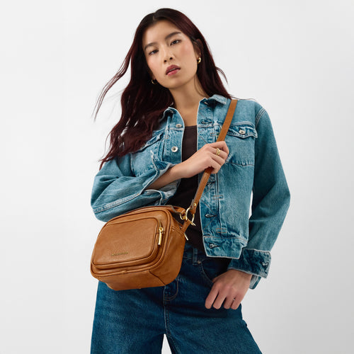 Boxy Crossbody Bag Tan
