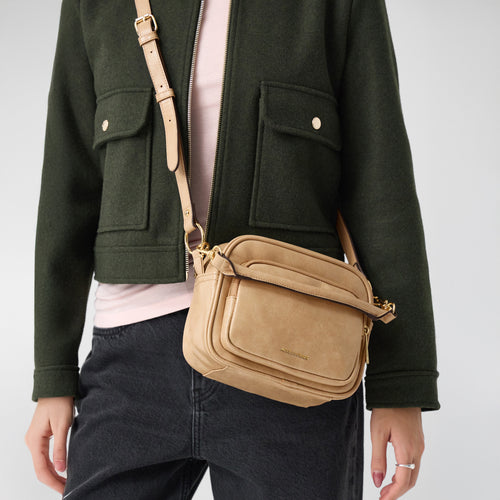 Boxy Crossbody Bag Nude