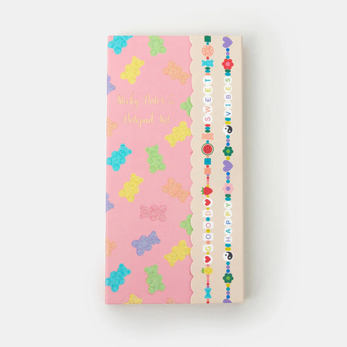 Girls Gummy Bear Sticky Notes & Notepad Set