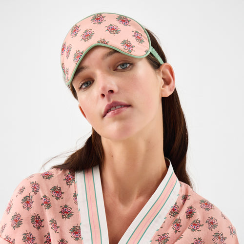 Floral Block Print Eye Mask