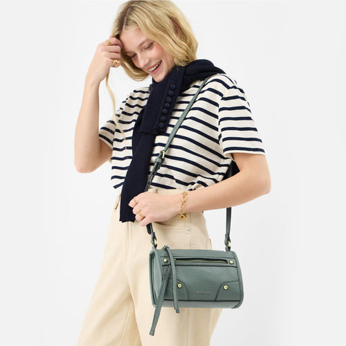 Faux Leather Crossbody Bag Teal