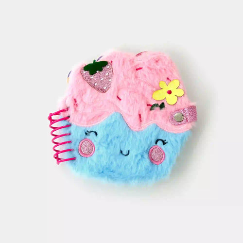 Girls Fluffy Cupcake Notebook