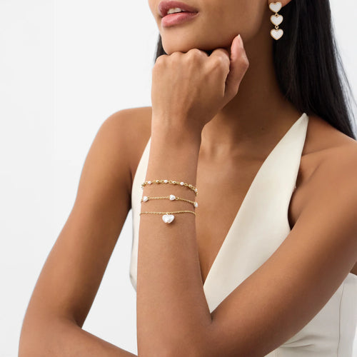 Pearl Heart Bracelets