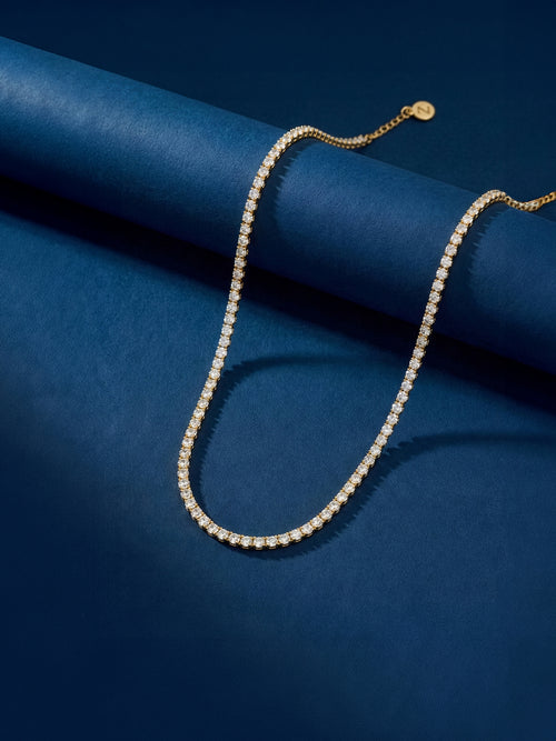 14k Gold-Plated Tennis Necklace