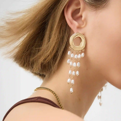Pearl Tassel Earrings