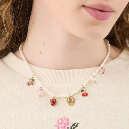 Fruit Charm Pearl Necklace