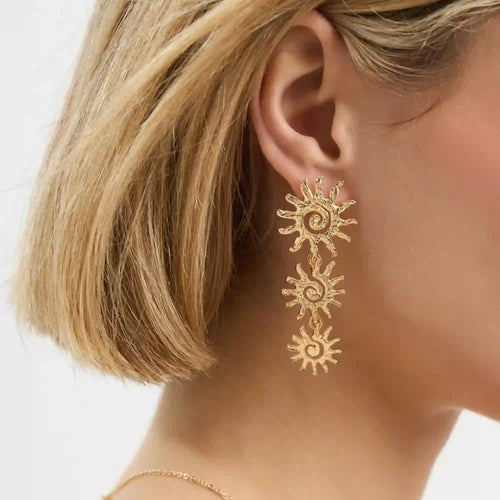 Triple Sun Drop Earrings
