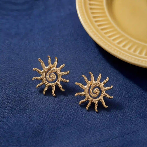 Molten Sun Stud Earrings