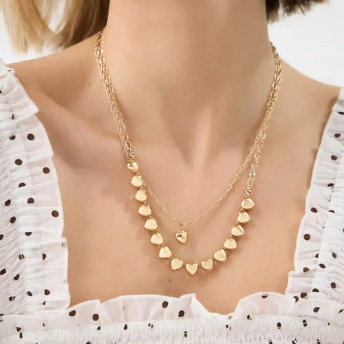 Heart Pendant Necklaces Pack of 2