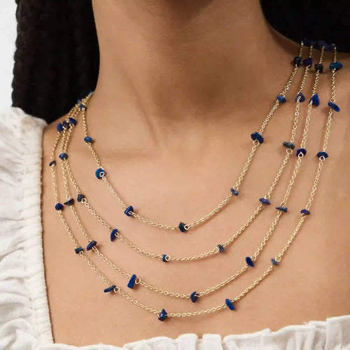 Stone Station Layered Necklace