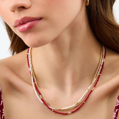 Skinny Beaded Necklaces Pack of 3