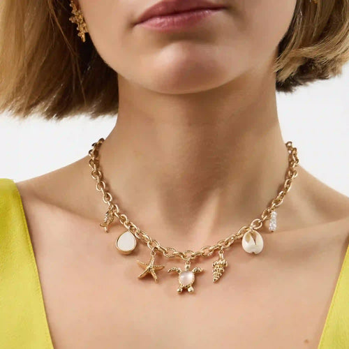 Mixed Shell Charm Necklace