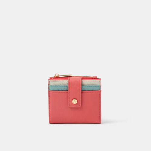 Pink Compact Colourblock Purse