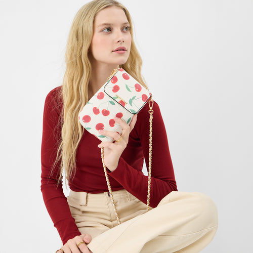 Cherry Print Phone Bag