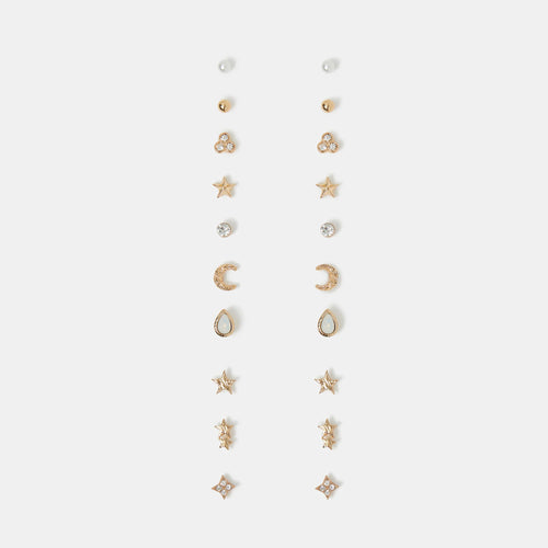 Celestial Stud Earrings Pack of 10